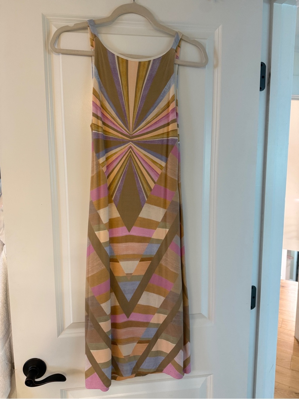Mara Hoffman Multicolor Geometric Stripe Maxi Dress